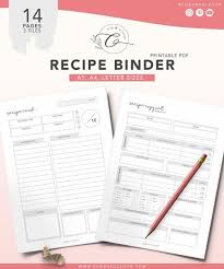 Recipe Binder Printable Weekly Meal Planner Meal Planner Etsy In 2020 Meal Planner Printable Recipe Binder Weekly Meal Planner
