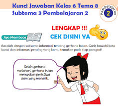Lengkap Kunci Jawaban Kelas 6 Tema 8 Subtema 3 Pembelajaran 2 Kunci Jawaban Tematik Lengkap Terbaru Simplenews