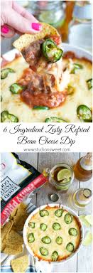 Zesty Refried Bean Cheese Dip Stuck On Sweet Recipe Bean Cheese Dip Cheesy Appetizer Friendsgiving Recipes Appetizers