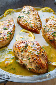 Lemon And Dill Butter Garlic Chicken And Asparagus Recipe Easy Chicken Recipes Lemon Butter Chicken Cooking