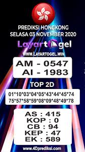 Prediksi Hk Selasa 03 November 2020 Oktober Aplikasi November