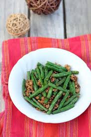 Stir Fried Green Beans With Minced Pork In Xo Sauce Ang Sarap Stir Fry Green Beans Green Beans Stir Fry Greens
