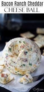 This Easy Cheese Ball Recipe Has The Best Combination Of Flavors Including Ranch Seasoning Crispy Baco Cheese Ball Recipes Cheddar Cheese Ball Best Appetizers