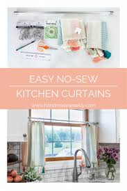 no sew kitchen curtains handmade weekly