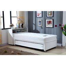 King Single White Bed Frame W Trundle 2 Mattresses King Single Bed Trundle Bed White Bed Frame