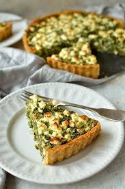 Spinach Ricotta And Feta Cheese Quiche With Parmesan Pastry Spanakopita Tart Quiche Recipes Recipes Tart Recipes