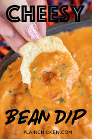 Cheesy Bean Dip Only 4 Simple Ingredients Refried Beans Salsa Cheddar Cheese And Jalapeno Cheese Dip Can Make In The Bean Dip Appetizer Bites Cheese Dip