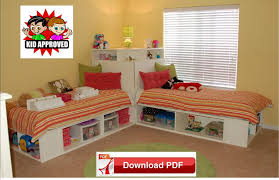 Kids Bed Plan Corner Bed Plan Storage Plan Guest Bed Plan Bed Etsy Twin Storage Bed Kids Beds Plans Kid Beds
