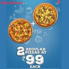 Get Two Regular Domino S Pizzas For 99 Each And Go All Out With Super Amazing Taste Get Offer Dominos Pizza Domino S Pizza Vegan Fast Food