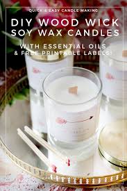 Diy Wood Wick Candles With Soy Wax And Essential Oils Swoon Worthy Diy Soy Candles Wood Wick Candles Diy Easy Candles