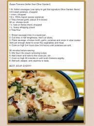 Zuppa Toscana Better Than Olive Garden Nurse At The Hospital Today Passed This On To Me Said It Was Delicious Recipes Cooking Recipes Cooking