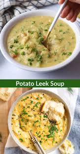 Potato Leek Soup In 2021 Easy Soup Recipes Potato Leek Soup Creamy Potato Leek Soup