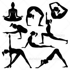 Vector Silhouettes Of Yoga Positions People Characters Silhouettes People Characters Isolated Illustration Yoga Drawing Pilates Poses Power Yoga Poses