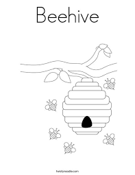 A preview of each coloring page or activity sheet is. Beehive Coloring Page Twisty Noodle