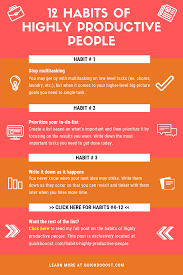 How To Be Productive 22 Habits Of Highly Productive People Quickbooost Productive Habits Productive Things To Do Productivity