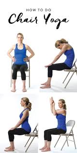 De Stress Instantly With This Easy Chair Yoga Flow Chair Yoga Easy Yoga Workouts Chair Pose Yoga