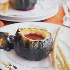 Beet Soup In Roasted Acorn Squash Acorn Squash Recipes Acorn Squash Recipes