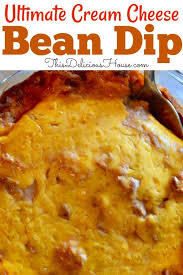 Cream Cheese Bean Dip Easy Appetizer This Delicious House Recipe Cream Cheese Bean Dip Bean Cheese Dip Bean Dip Recipes