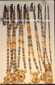 Heavy Nallapusalu Designs Black Beaded Jewelry Black Beads Mangalsutra Design Gold Jewellery Design Necklaces