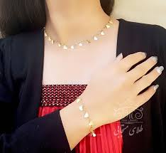 گردنبند پولکی قلب طلا Diamond Necklace Jewelry Statement Necklace