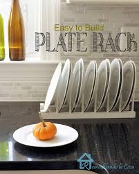 diy inside cabinet plate rack