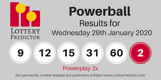 Powerball Lottery Drawing Results For Wednesday 29th January 2020 Lottery Powerball Lottery Results Powerball Lottery