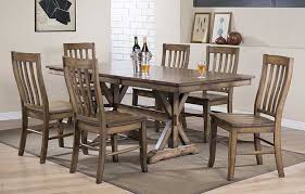 40 rustic dining room ideas. Carmel Collection Rustic Brown Dining Set