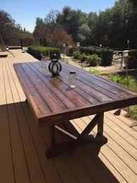 Diy Large Outdoor Dining Table Outdoor Dining Table Diy Outdoor Wood Table Wooden Outdoor Table