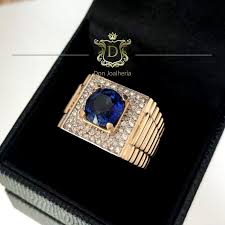 Anel Safira Natural E 60 Diamantes Em Ouro 18k 750 Aproximados 20 Gramas X 17 Mm De Face Mais Informacoes Sobre In 2020 Sapphire Ring Precious Metals Sapphire