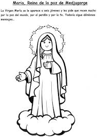 El Rincon De Las Melli Maria Reina De La Paz De Medjugorge Virgen Maria Para Ninos Virgen Maria Dibujo Dibujos De Virgen