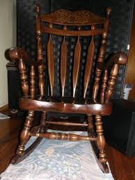 Vintage Solid Wood Rocking Chair Ethan Allen Wood Rocking Chair Rocking Chair Chair