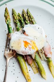 Food Photography Bacon Wrapped Asparagus With A Poached Egg Art Print By Katepennylane X Small In 2020 Bacon Wrapped Asparagus Food Bacon Wrapped