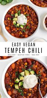 Vegan Tempeh Chili Recipe Tempeh Chili Vegetarian Chili Recipe Vegetarian Chili