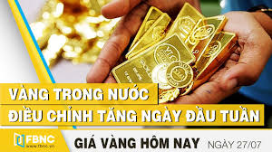 Gia Vang Hom Nay 27 7 2020 Vang Trong Nước điều Chỉnh Tăng Ngay đầu Tuần Fbnc Youtube