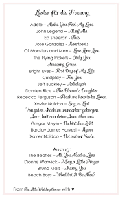 Romantische lieder auf der hochzeit. Die Schonsten Lieder Fur Die Trauung Hochzeitsblog The Little Wedding Corner Lieder Hochzeit Lieder Fur Die Trauung Musik Hochzeit