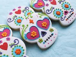 Modernized Day Of The Dead Dia De Los Muertos Sugar Skull Cookies Skull Cookies Cookie Decorating Iced Cookies