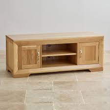 Bevel Natural Solid Oak Widescreen Tv Cabinet Dekorasi Rumah Rumah Dekorasi