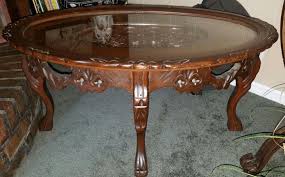 Rare 1930 S Antique Vintage Carved Love Bird Glass Top Coffee Table Antique Coffee Tables Burled Wood Coffee Table Glass Top Coffee Table