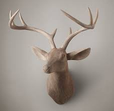 Wood Deer Bust Restoration Hardware Artesanato Em Madeira Arte Ao Ar Livre Decoracao