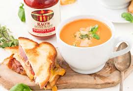 Creamy Tomato Soup And Grilled Cheese Rao S Homemade Creamy Tomato Soup Tomato Soup Recipes Tomato Soup Grilled Cheese