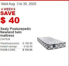 Costco Sealy Posturepedic Newland Twin Mattress Redflagdeals Com