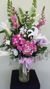 Beautiful Pink And White Flower Arrangement For Delivery We Deliver To Most Beautiful Flower Arrangements White Flower Arrangements Church Flower Arrangements