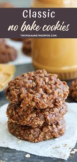 Classic No Bake Cookies Baking Recipes Cookies Peanut Butter No Bake Easy No Bake Cookies