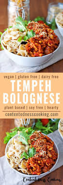 A No Nonsense Recipe For A Tempeh Bolognese From Fresh Ingredients Vegan And Gluten Free For Every One W Healthy Recipes Vegan Dinners Healthy Meals For One