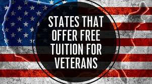 States That Offer Free Tuition For Vets Military Benefits