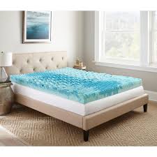 4 In Twin Gellux Gel Memory Foam Mattress Topper Blue Gel Mattress Mattress Mattress Topper