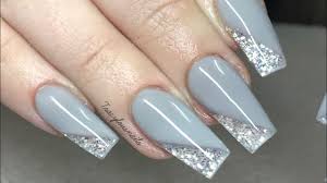 Buy the best and latest grey acrylic nails with glitter on rp72,715.51 rp195,772.53 63% off 4 pots 10ml nail art glitter powder sheet sequins sparkly colorful christmas iridescent acrylic tips 1. Acrylic Nails Grey Cut Out Design Youtube