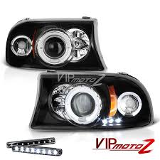 1997 2004 Dodge Dakota 98 03 Durango Black Halo Led Headlight Smd Fog Bar Lamp Dodge Dakota Dodge Black Headlights