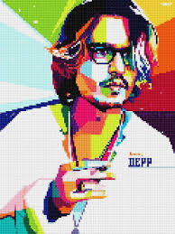 Johnny Depp Wpap Cross Stitch Cross Stitch Canvas Patterns Plastic Canvas Patterns