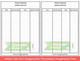 Aplikasi Cetak Kartu Punggung Buku Perpustakaan Menggunakaan Excel Microsoft Excel Education Excel